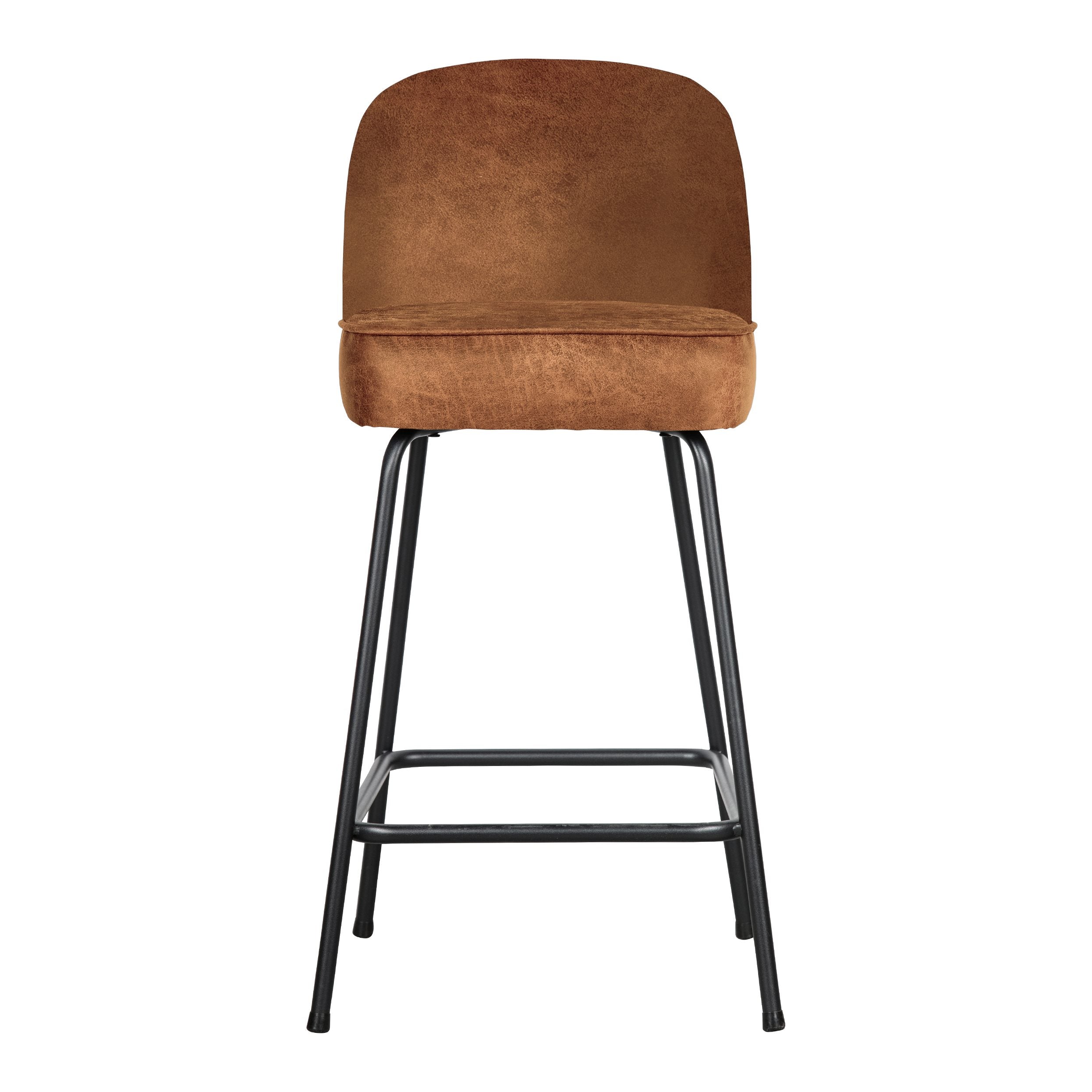 WOOOD Vogue Barkruk H 89 cm - Ecoleer - Cognac