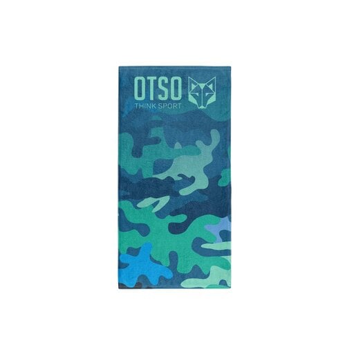 Toalha de microfibra azul camuflada