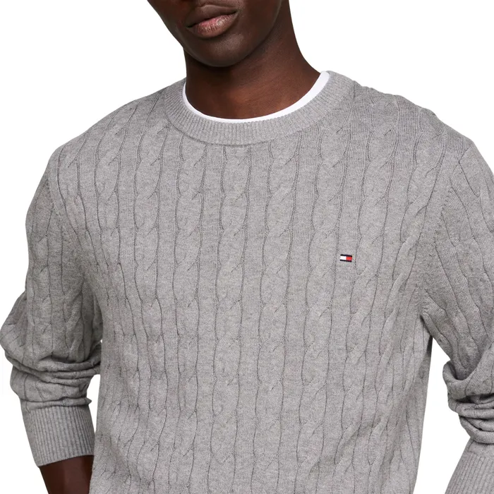 Tommy Hilfiger Classic Cotton Cable Crew Sweater Heren