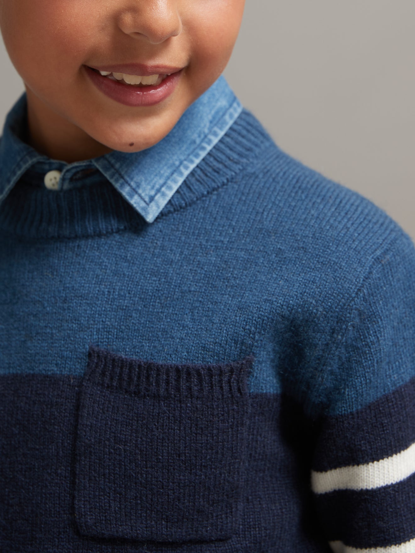 Pull colorblock Garçon en Lambswool