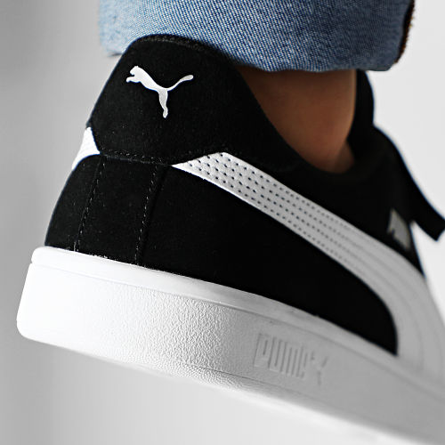 Baskets Smash V2 364989 01 Black Puma White Puma Silver