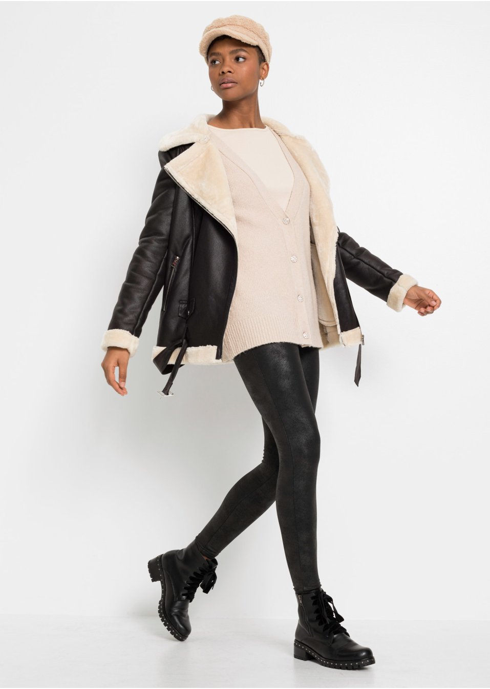 Legging thermo enduit