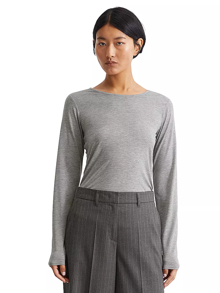 MARC O'POLO Langarmshirt grau