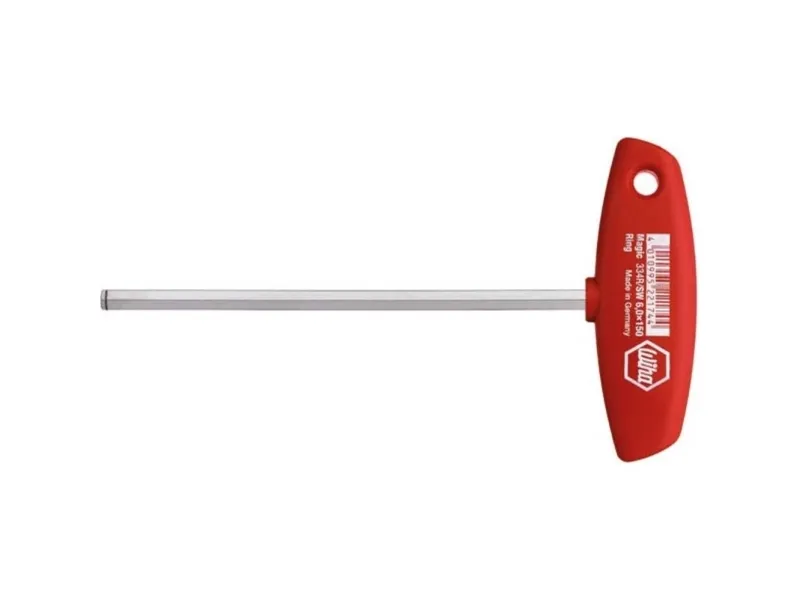 Wiha 334R, T-håndtag unbrakonøgle, Metric, 1 stk, Krom-vanadium-stål, 10 mm