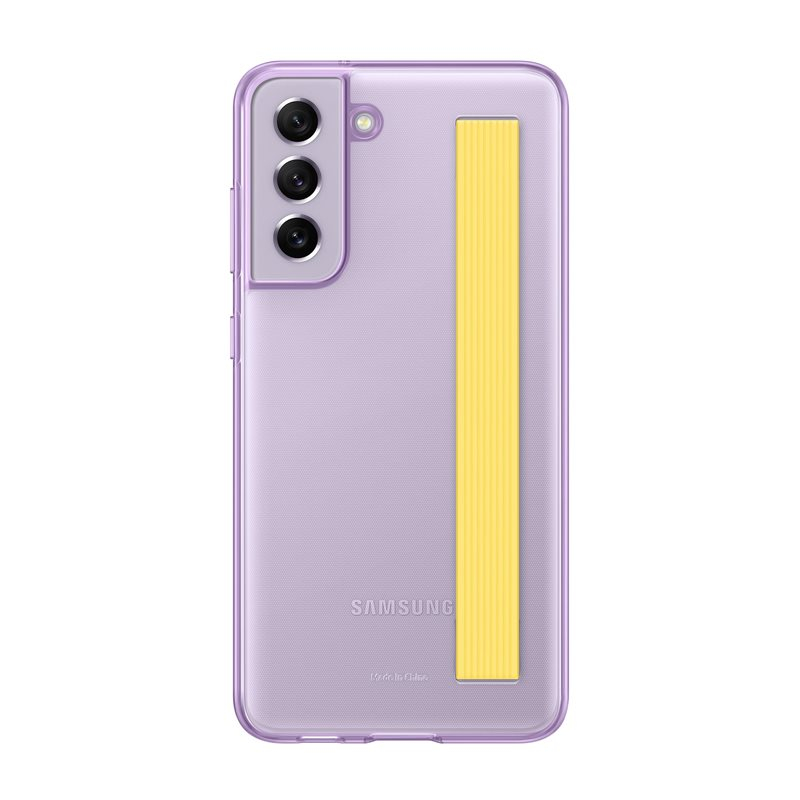Galaxy S21 FE 5G Hybrid Hardcase Slim Strap Cover Hülle   2 Riemen (EF-XG990CVEGWW) - Lila / Transparent