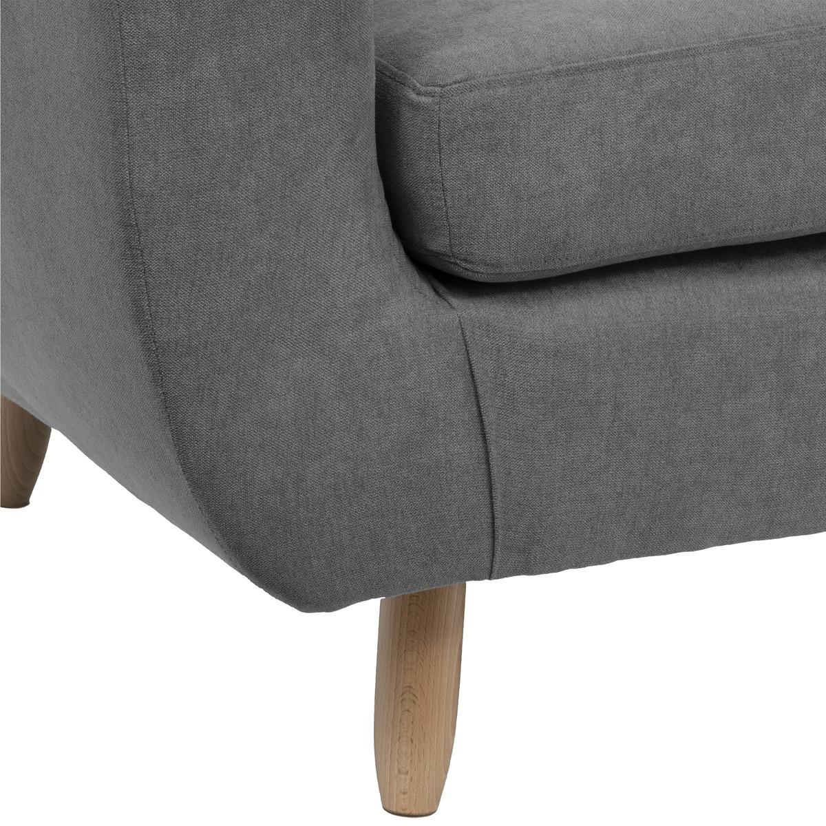 CANAPE 3 PLACES RETRO GRIS
