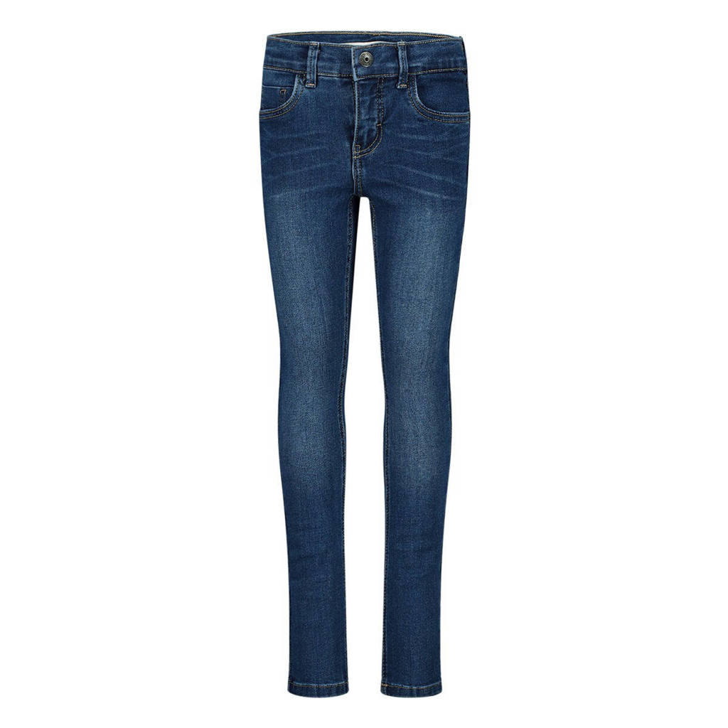 NAME IT skinny jeans NKMPETE met visgraat medium blue denim