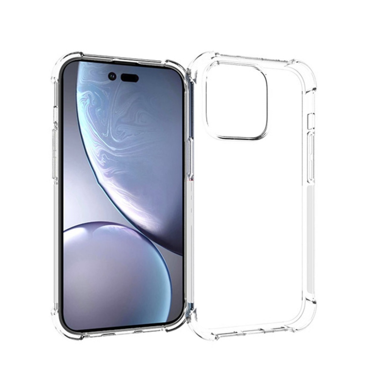 iPhone 14 Pro Gummi Hülle Case Slim Design mit Air Cushion Fallschutz - Transparent