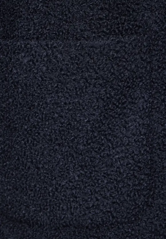 Mantel in Wolloptik - gravity blue