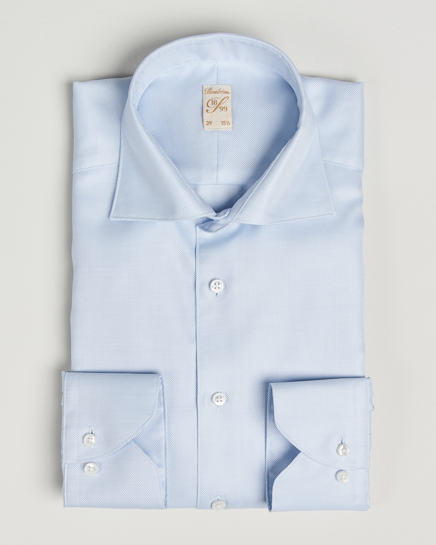 Stenströms 1899 Cotton Twill Shirt Light Blue