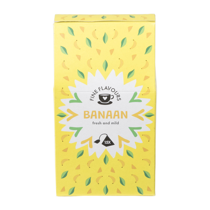Fine flavours zwarte thee - banaan - 15 piramide zakjes