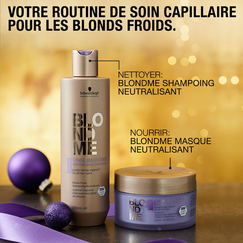 Rituel neutralisant pour cheveux blonds froids Blondme