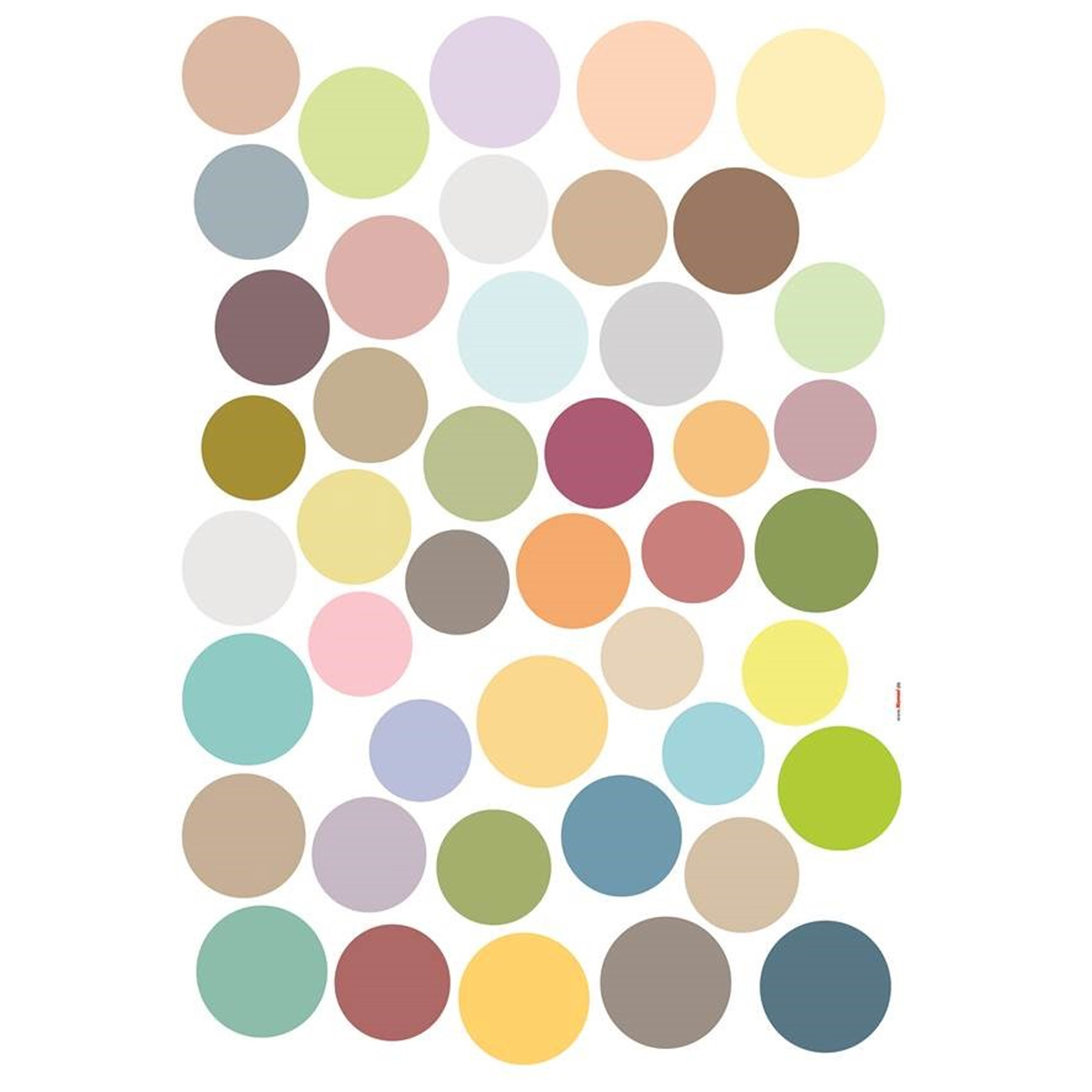 Wandtattoo DOTS - bunt - 50x70 cm