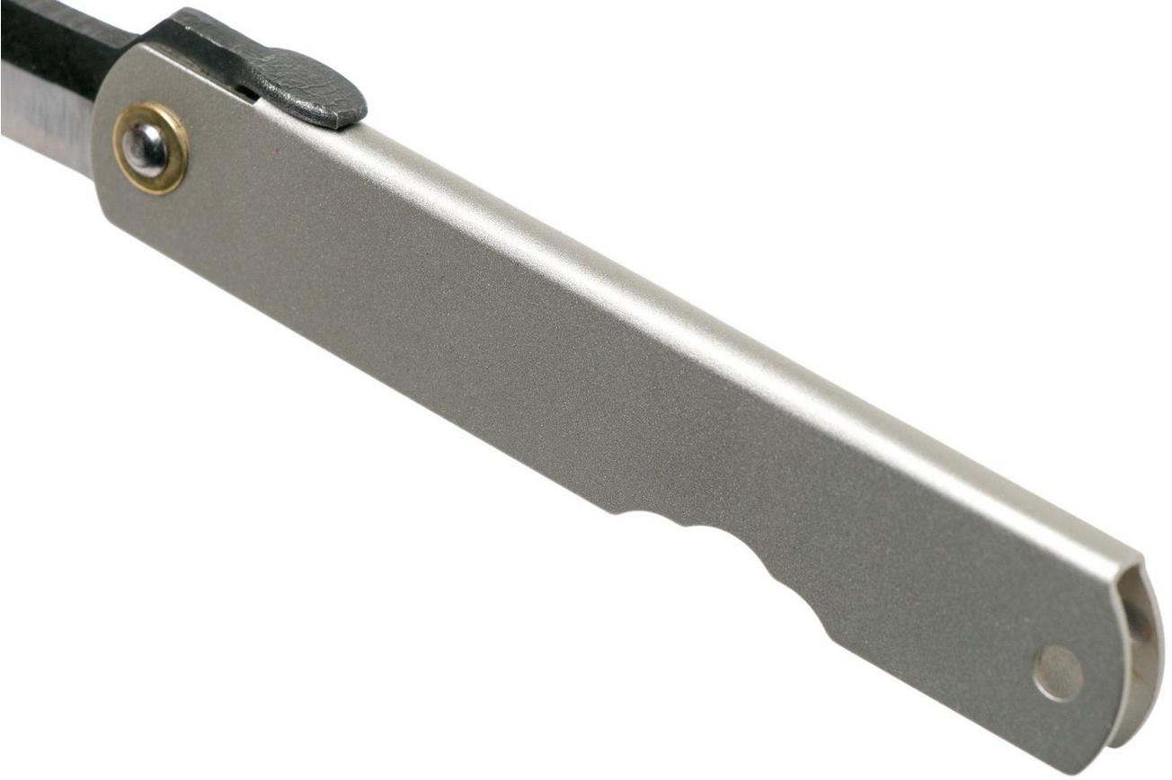 Higonokami zakmes 7,3 cm HIGOC10B, Blue paper steel, Silver Matte Steel