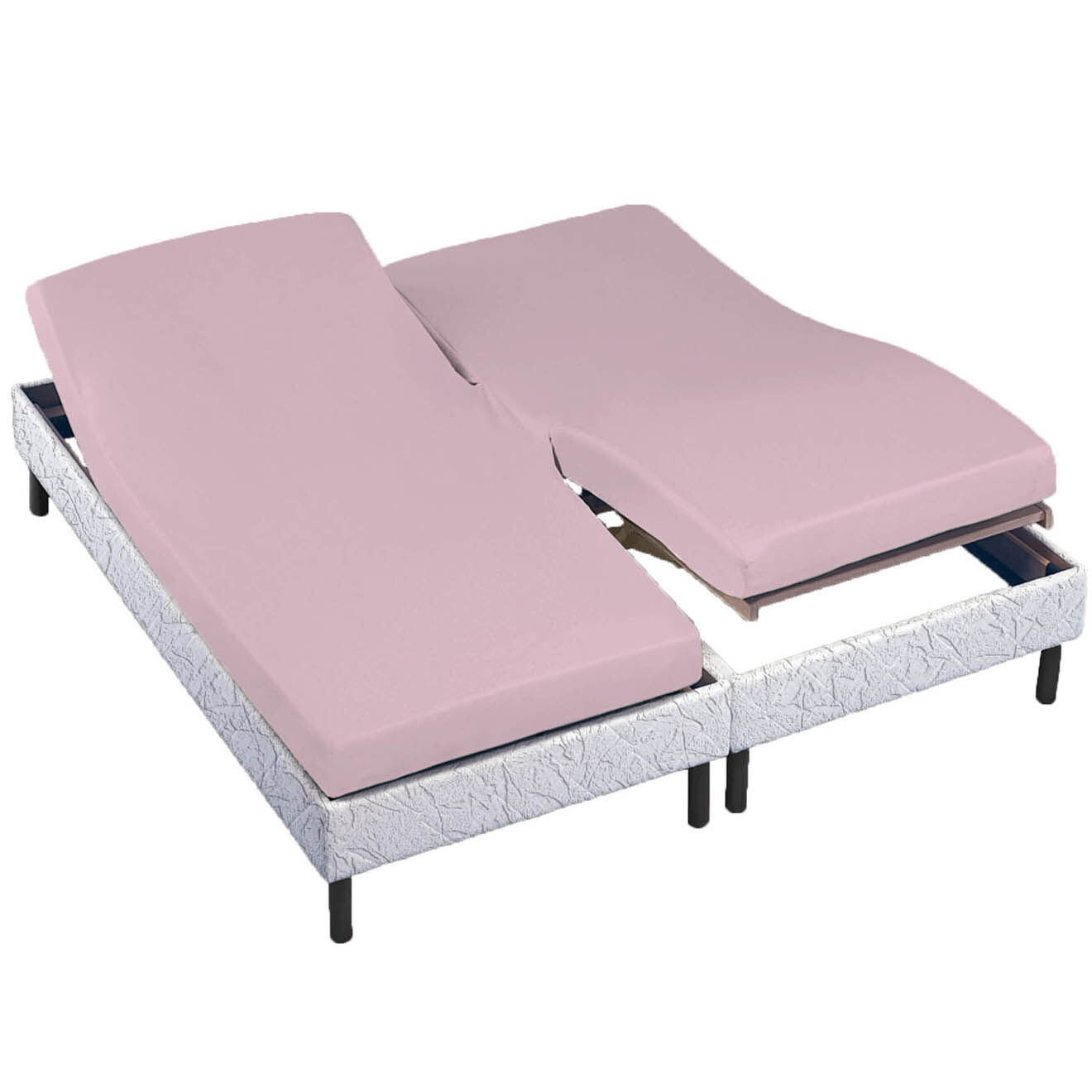 United by PDC Drap housse 100% Percale de Coton bonnet 30 cm rose