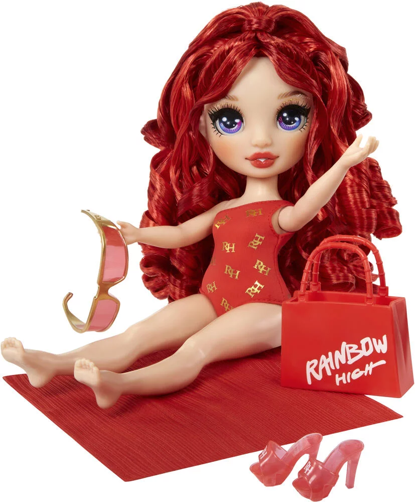 RAINBOW HIGH SWIM ET STYLE POUPEE MANNEQUIN 27CM - RUBY ROUGE