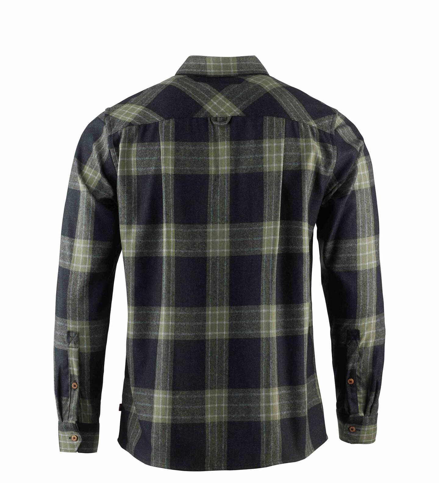Aclima Reborn Woolshirt Check Dark Grey/Slavia