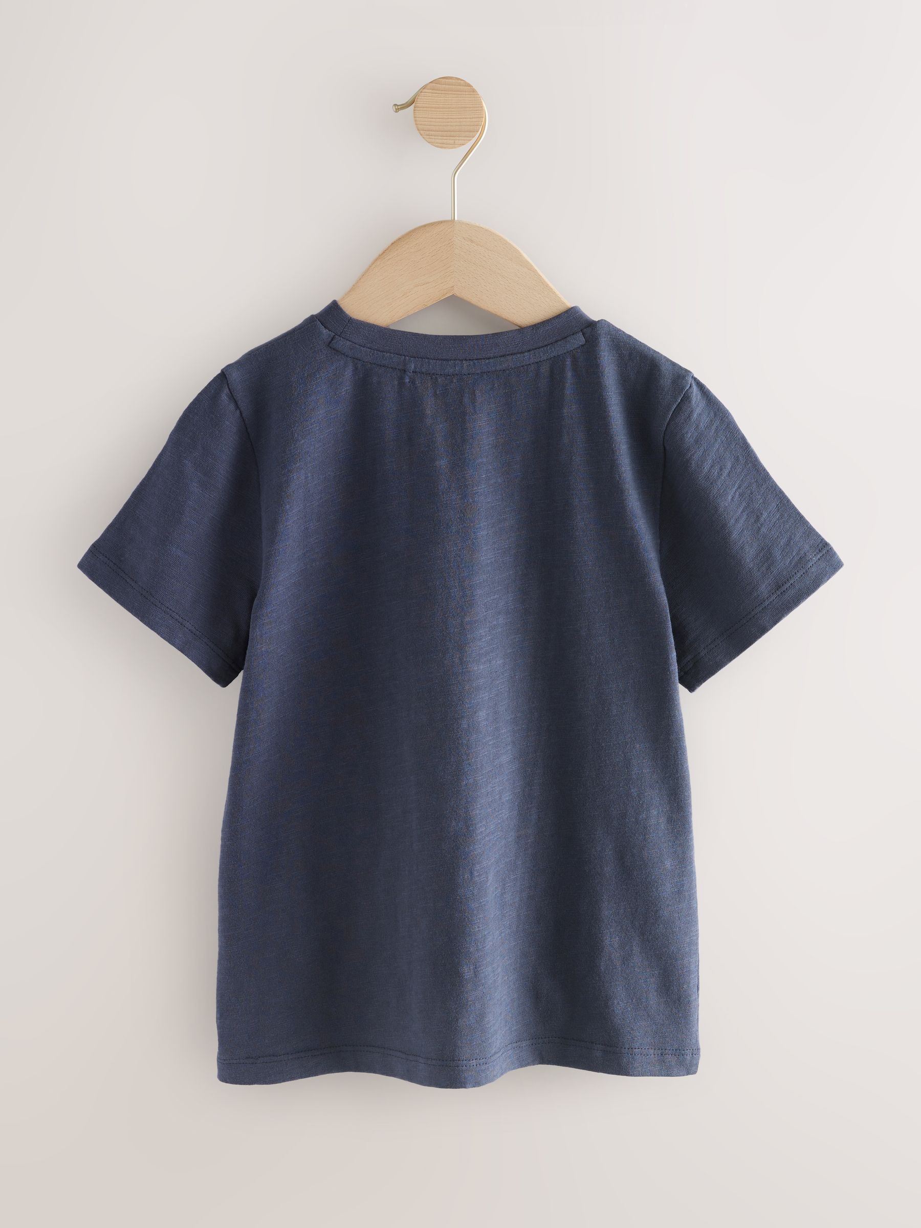 Blauw - T-shirt met vlinderprint en pailletten (3-16jr)