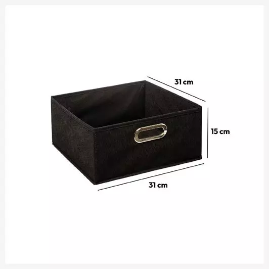 Panier de rangement (31 x 15 cm) Helena Noir
