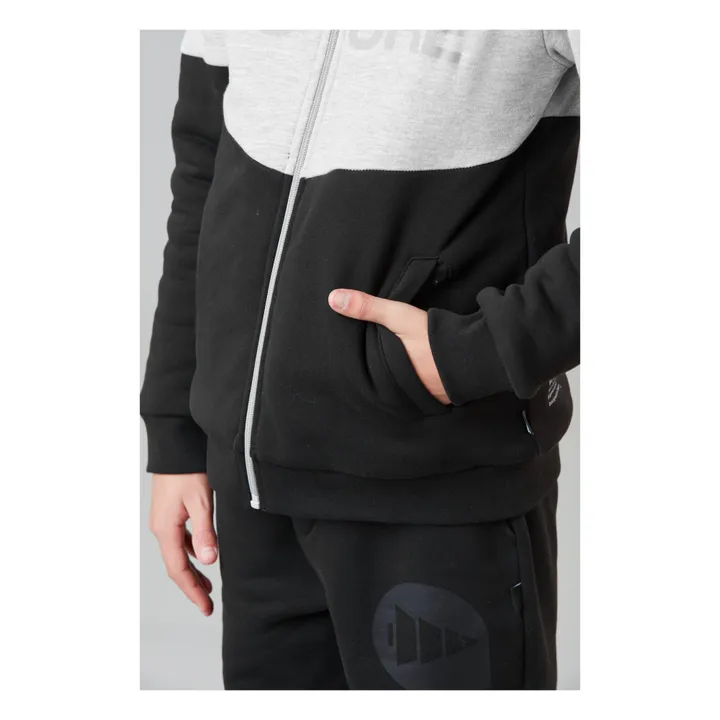 Picture Hoodie Zippé Basement | Noir