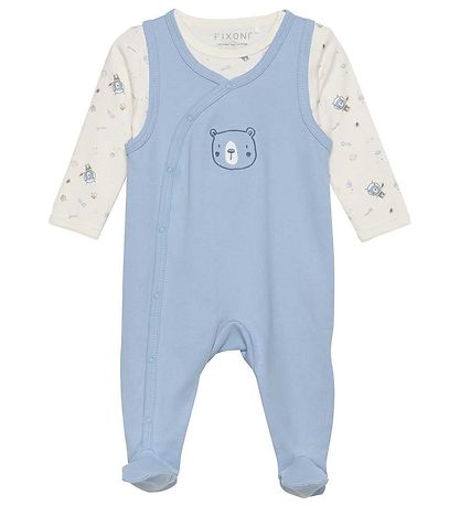 Fixoni Strampler m. Body l/ä - Ashley Blue