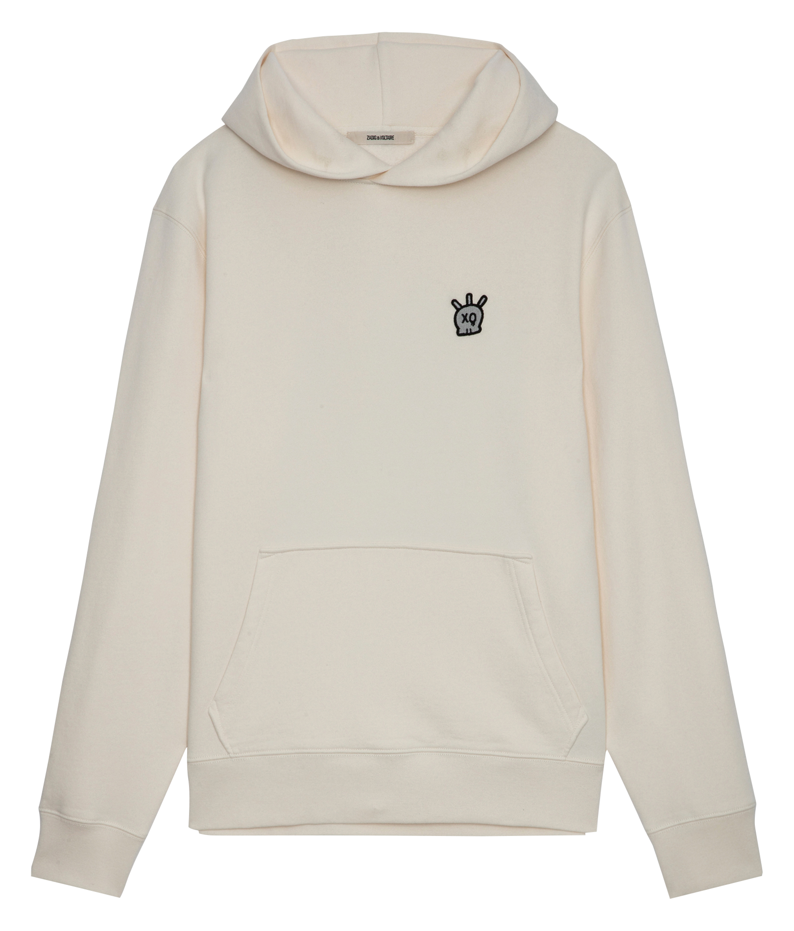 Sweat à capuche en coton imprimé | Blanc
