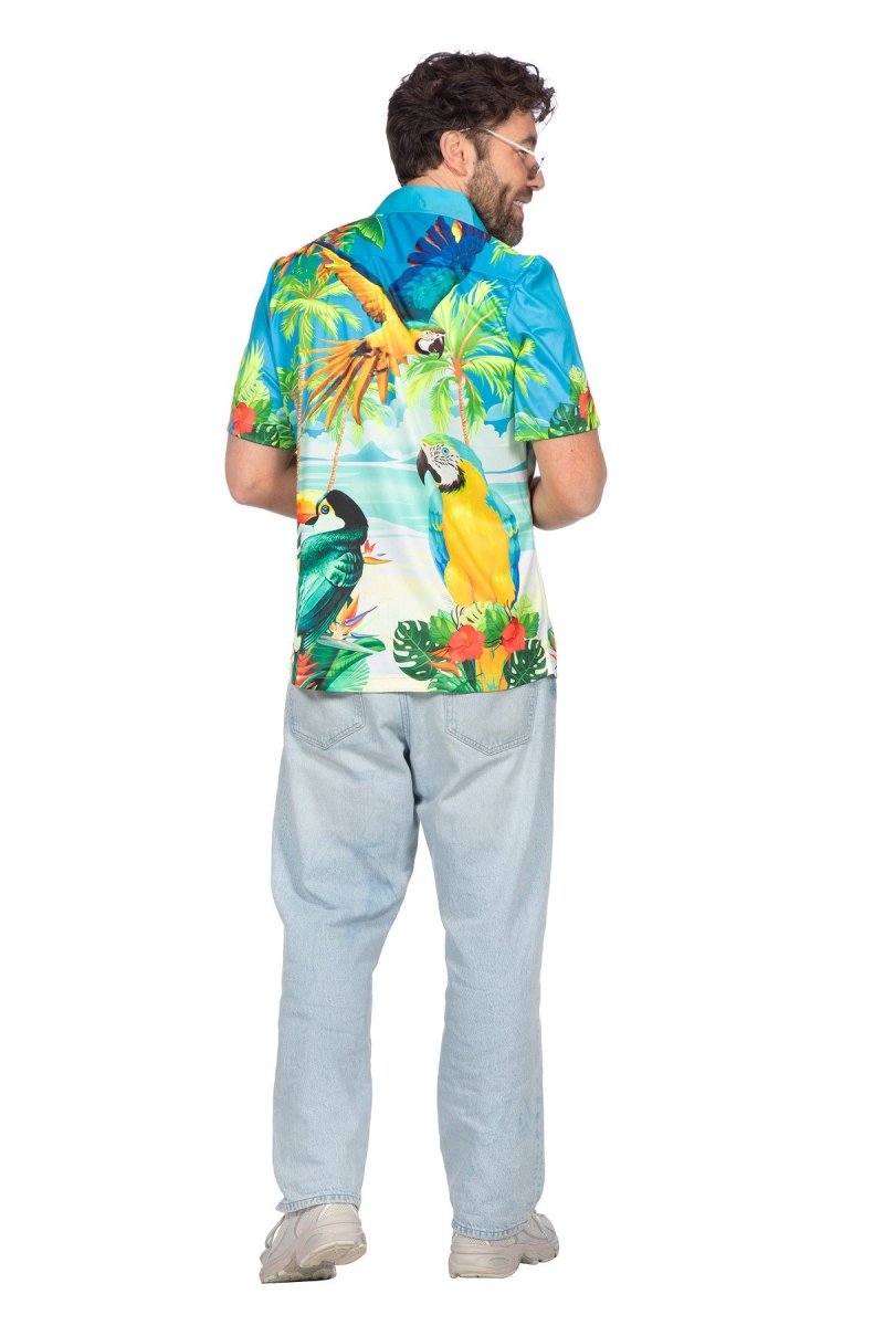 Hawaii Blouse Heren Papegaai