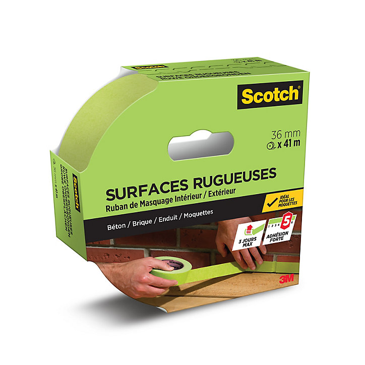 Ruban de Masquage pour Surfaces Rugueuses Scotch® 2060 Vert 36 mm x 41 m