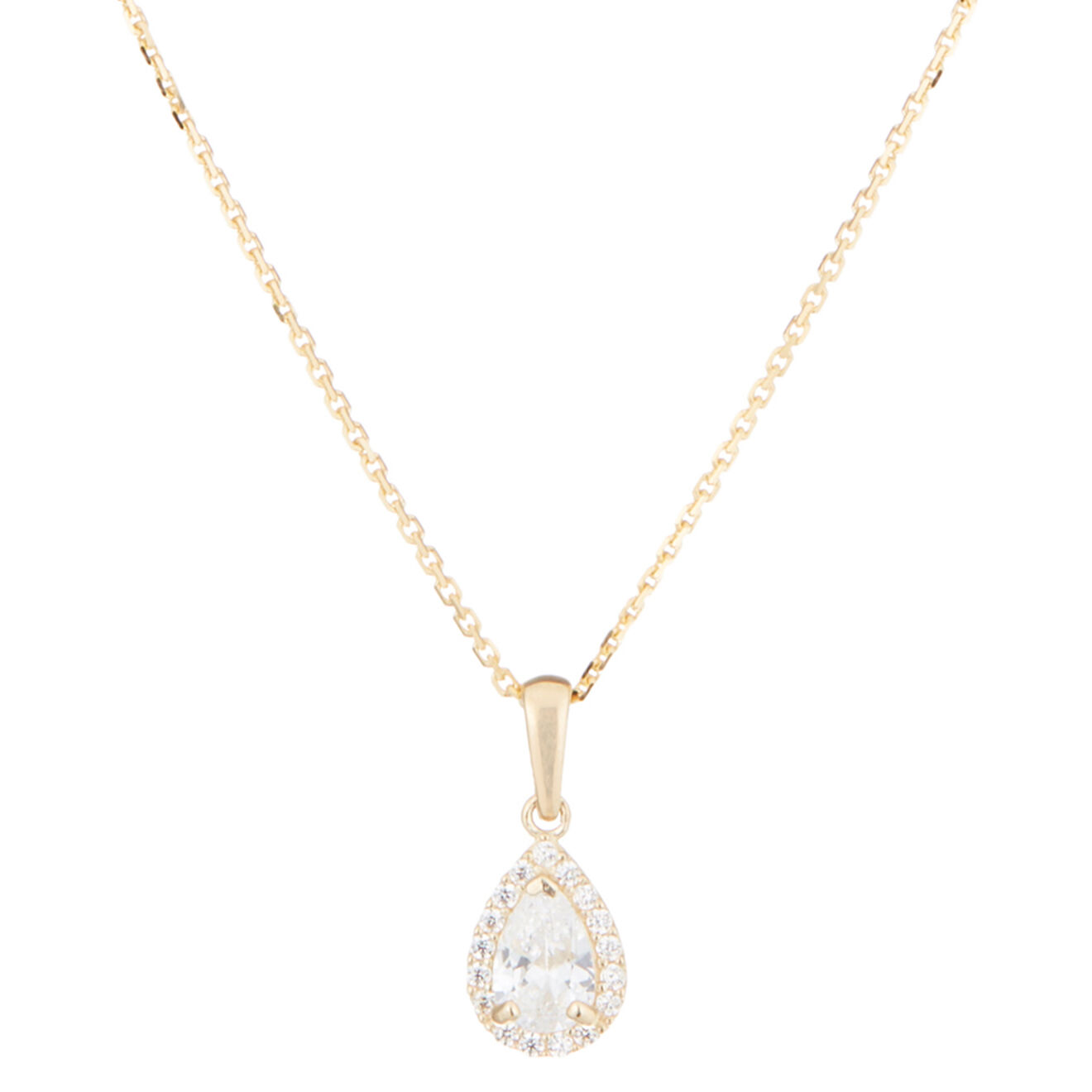 Instant d'Or Pendentif Goutte brillante Zirconium or jaune