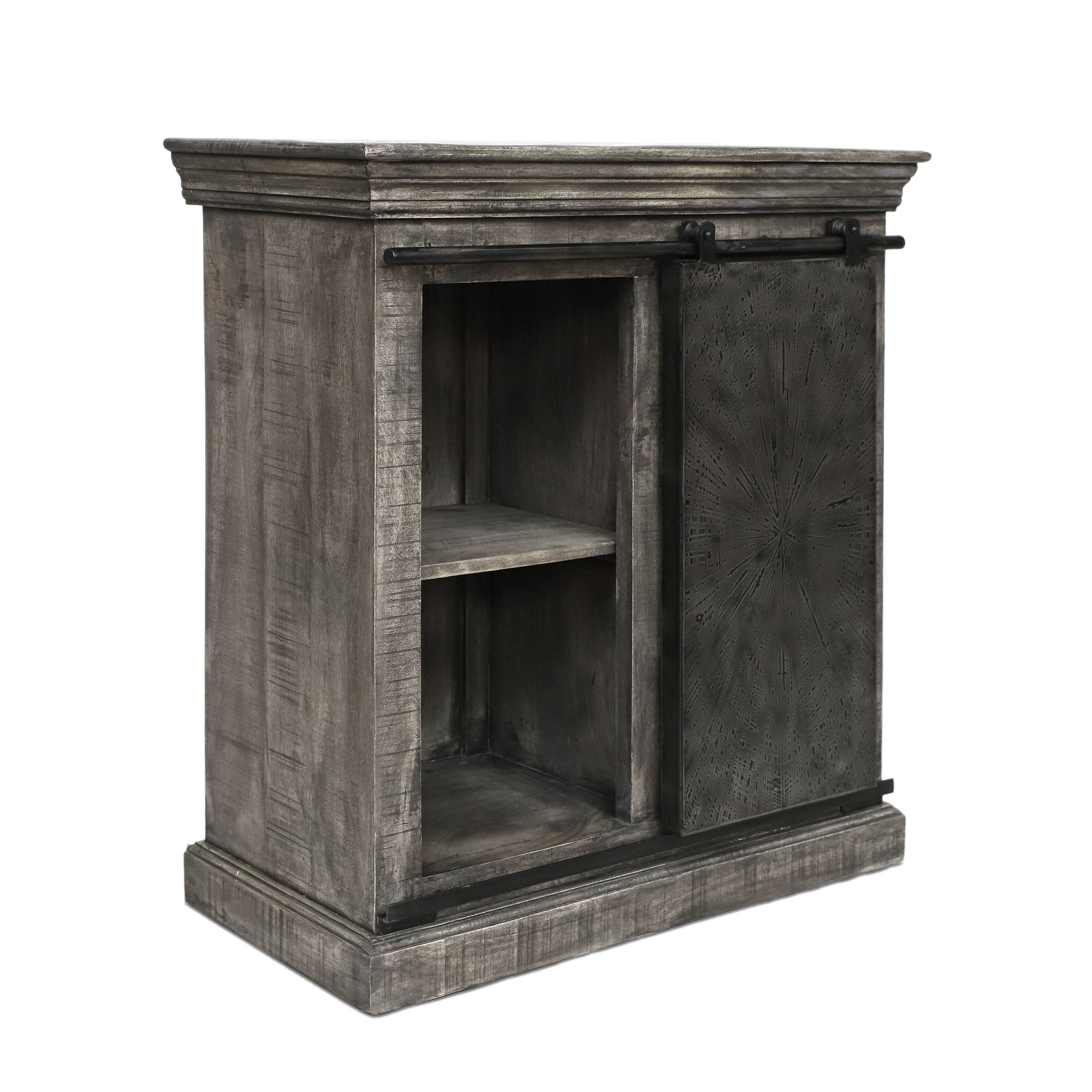 Sideboard 'Puri', anthrazit, H 90 cm, B 85 cm, L 40 cm von fischer's lagerhaus