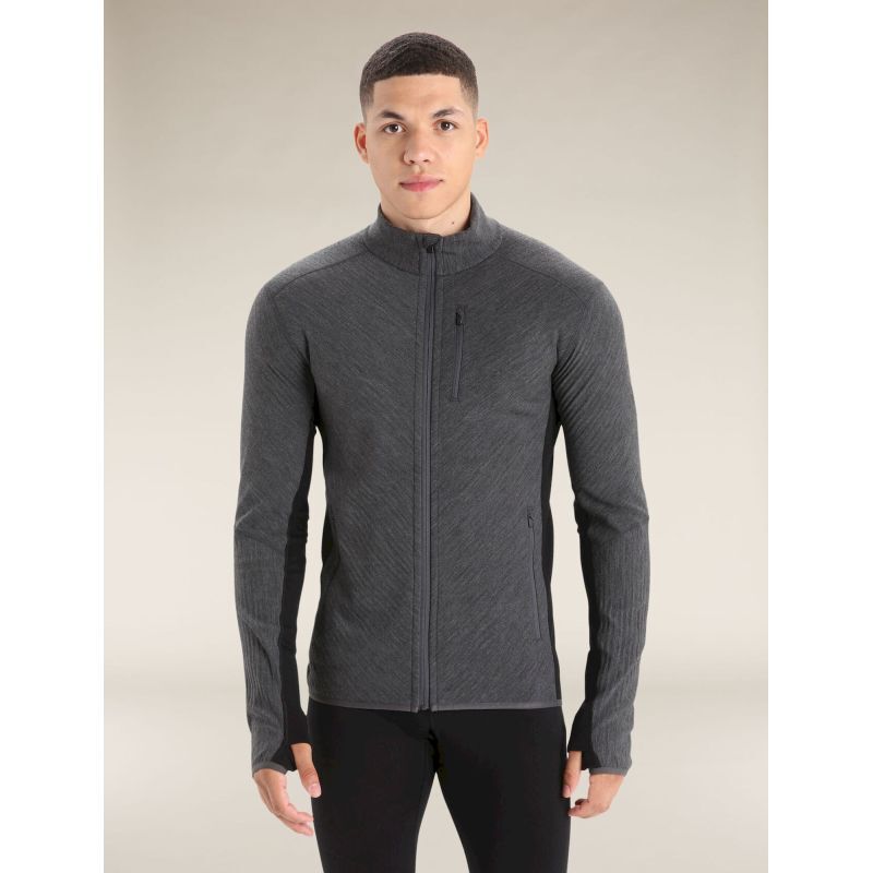 Descender LS Zip - Polaire en laine mérinos homme