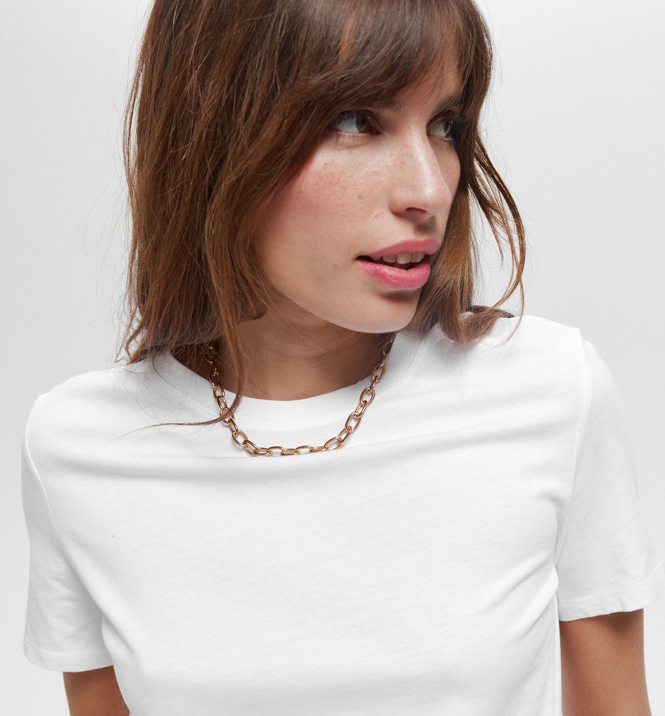 T-shirt uni manches courtes - Blanc