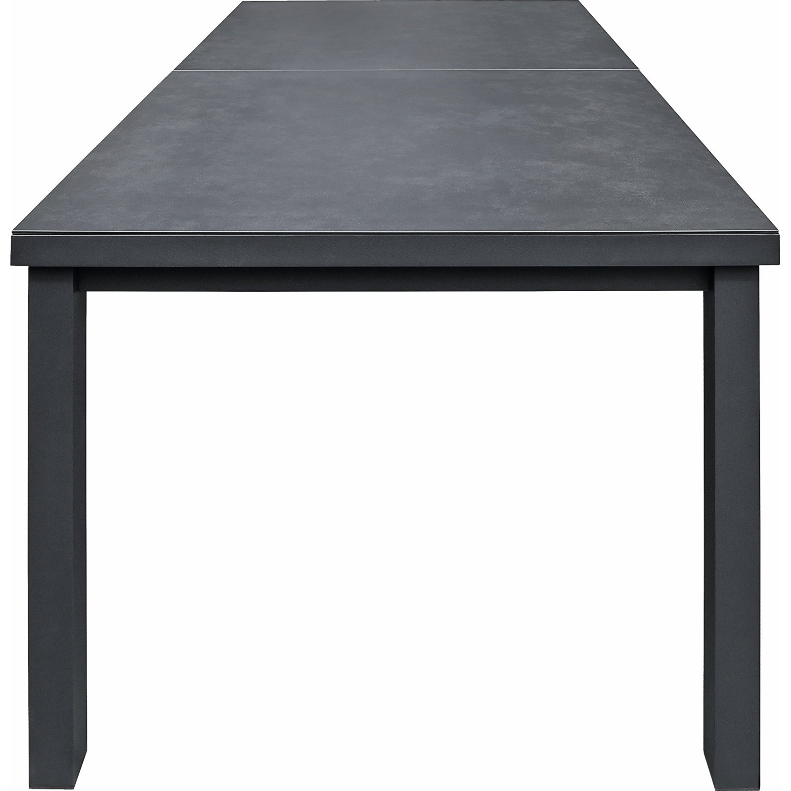 Tisch Sydney 180/240 x 75 cm mit Glasplatte in Keramik-Optik