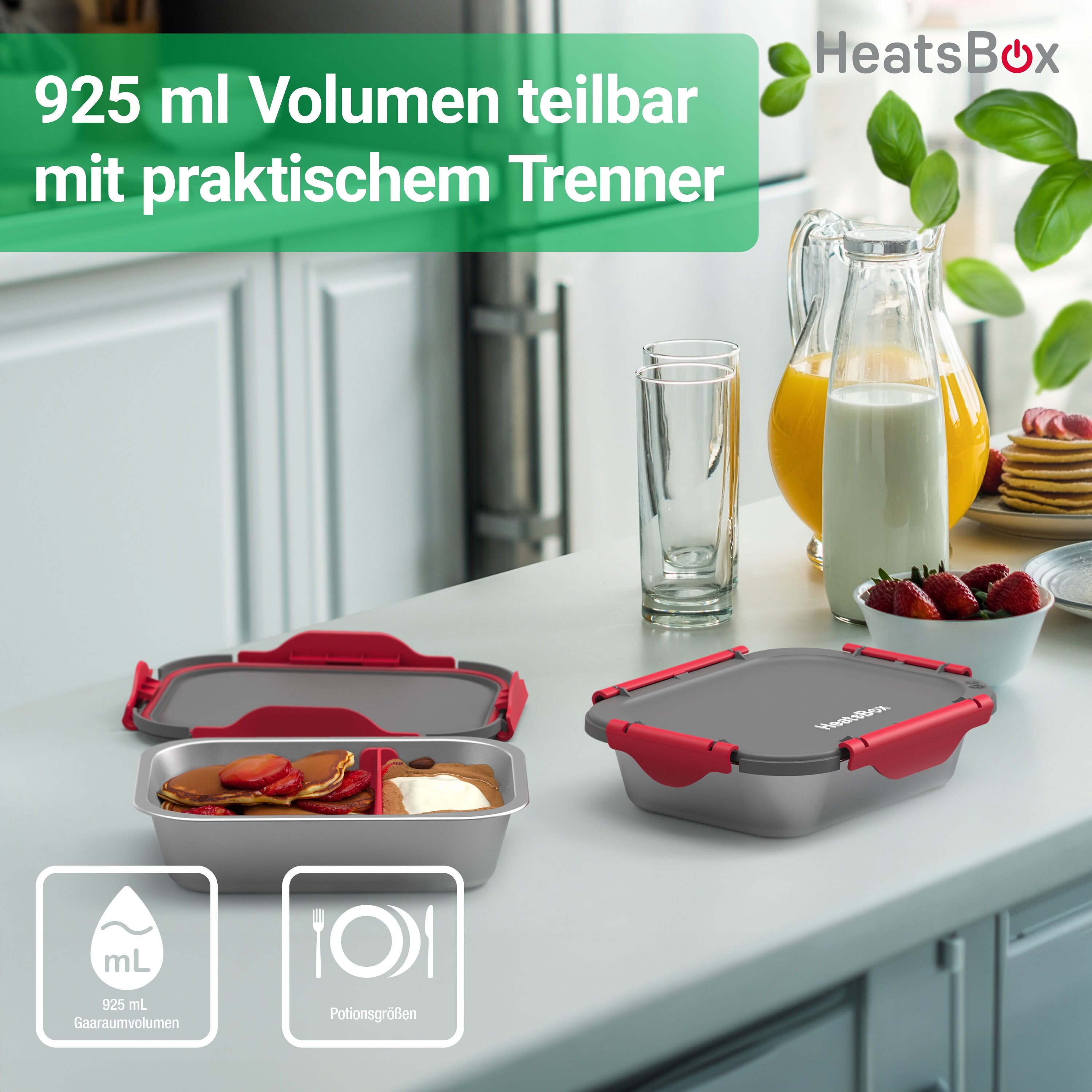 HeatsBox Innenschalen 2er-Set für HeatsBox Style/Style+/GO/PRO, 925ml