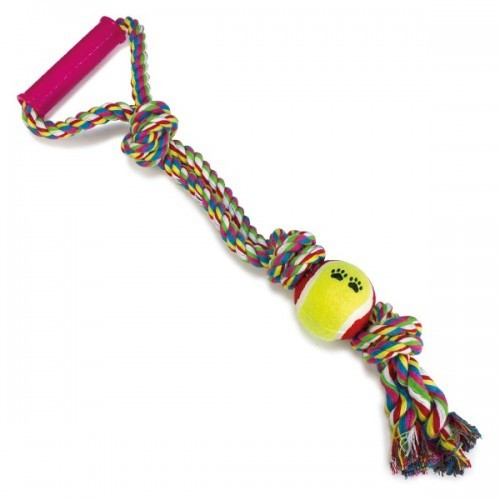 Puxador de nó de algodão com bola multicolorida