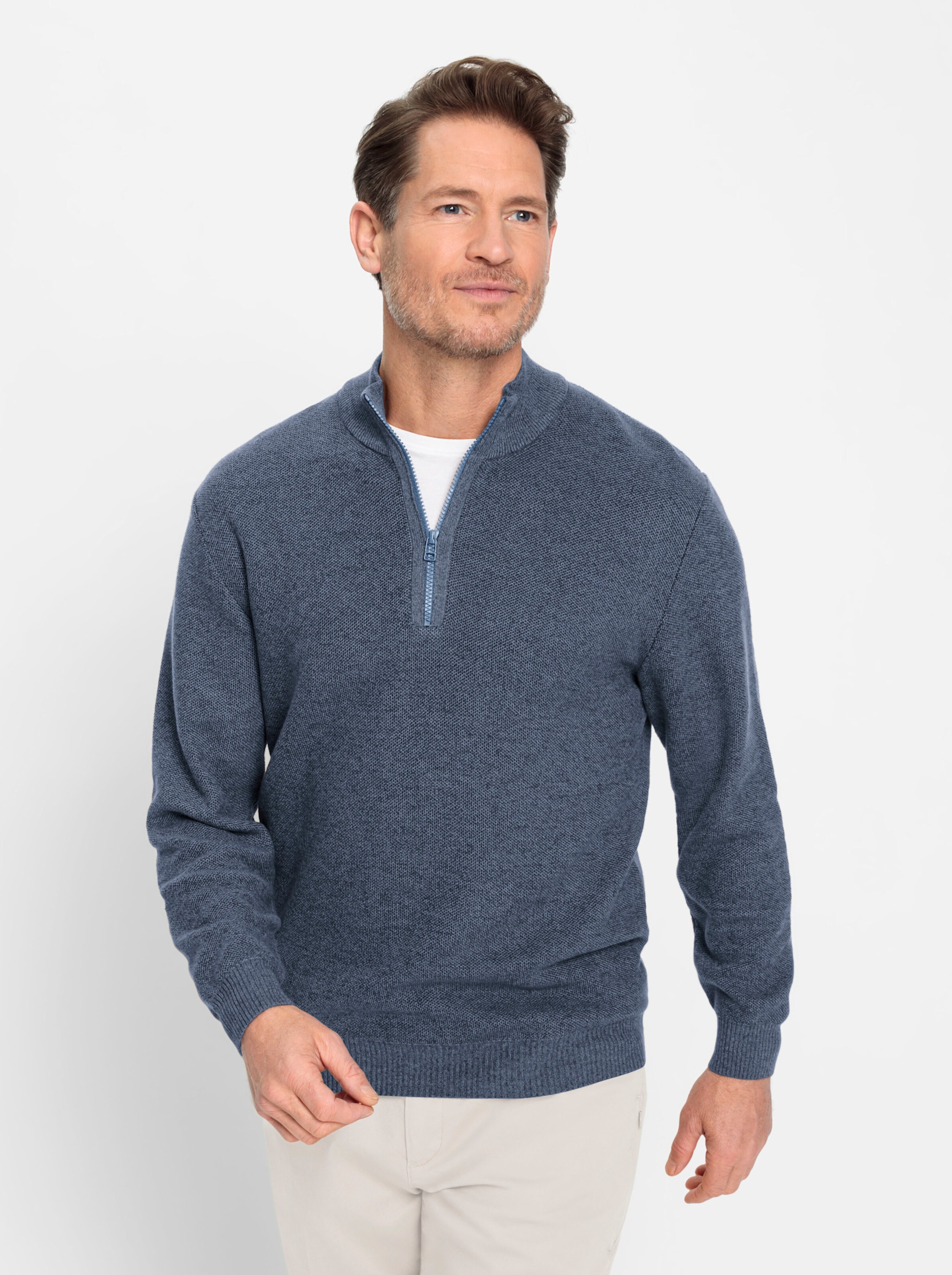 Catamaran Pullover in dunkelblau-meliert