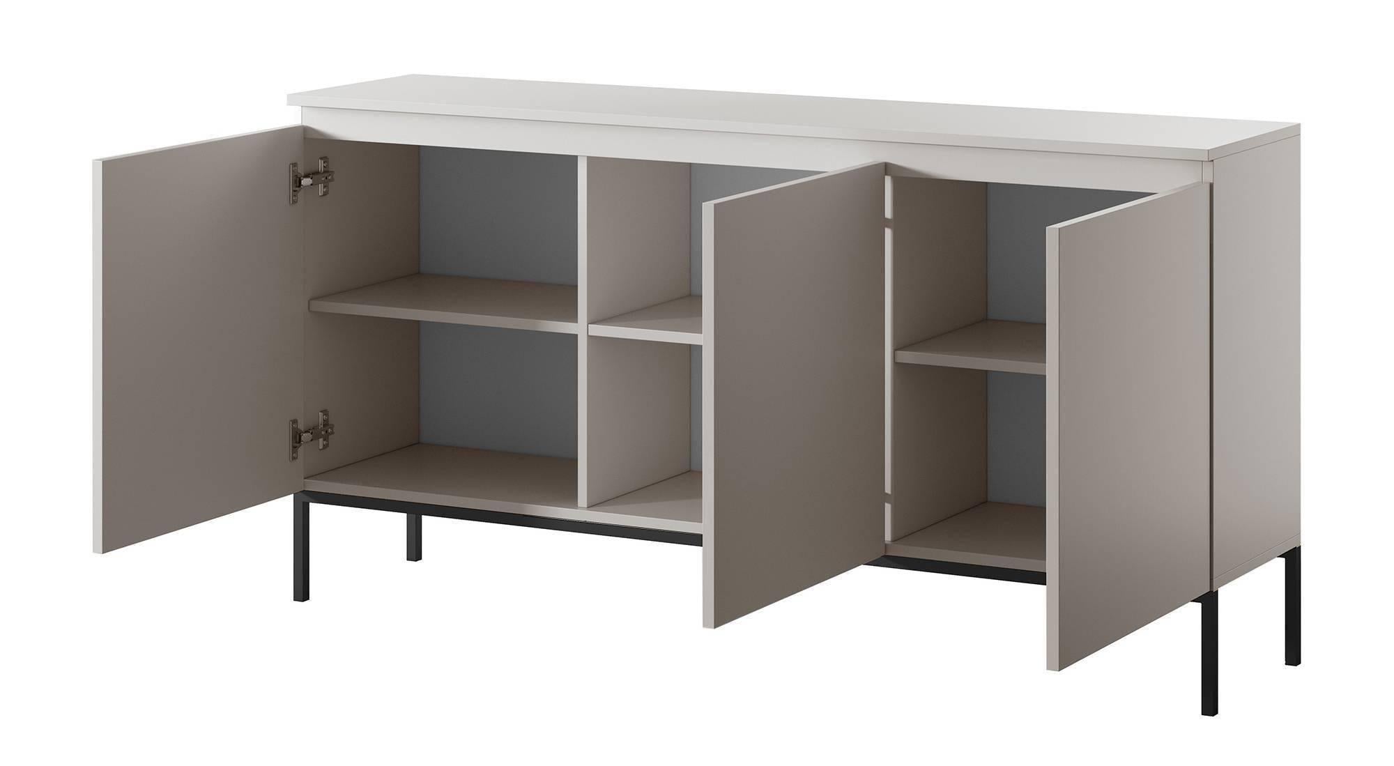 NADUVI Collection Kate Dressoir - B 150 cm - Beige / Zwart