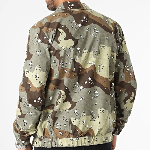 Veste Zippée Vert Kaki Marron Camouflage