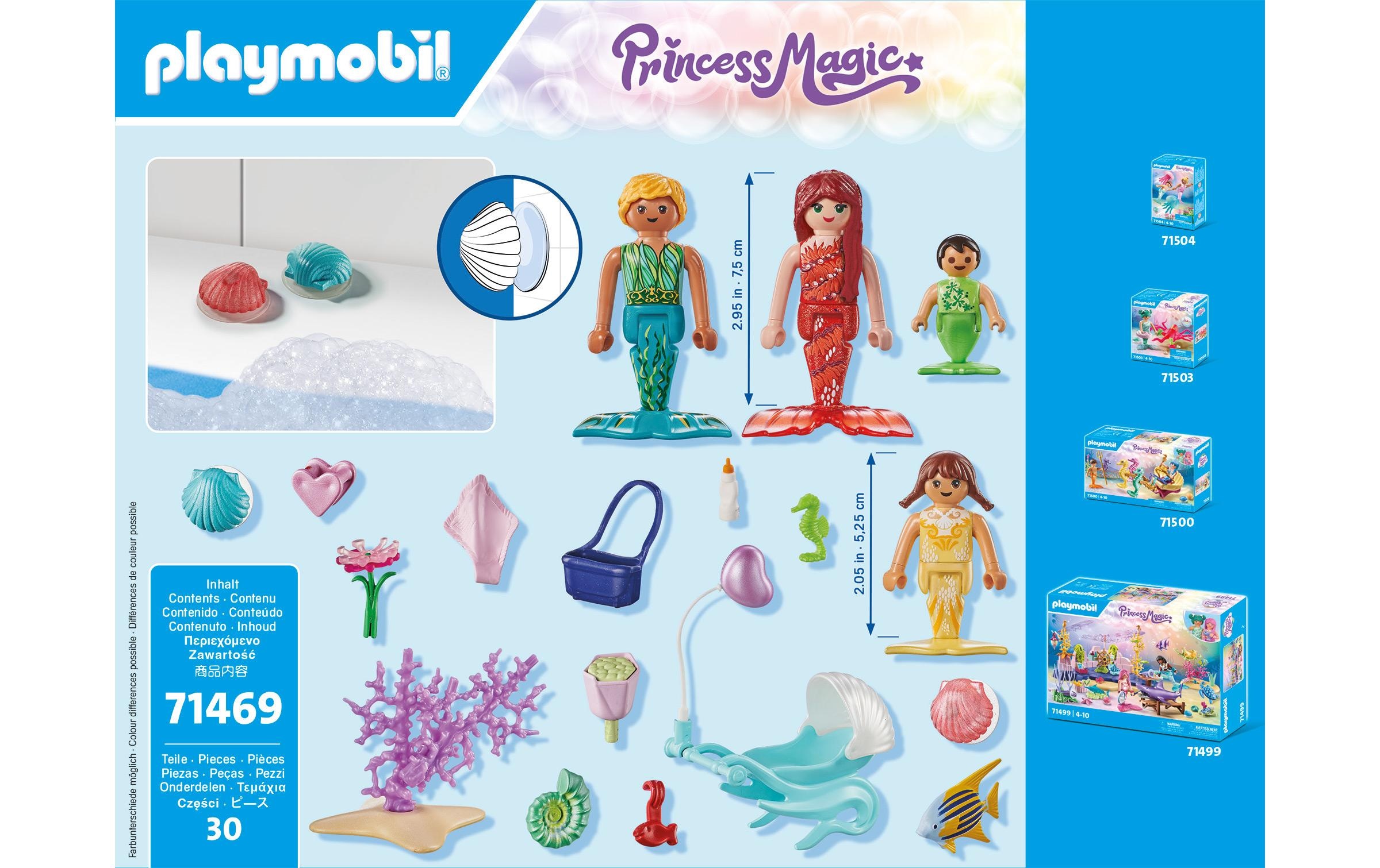 Playmobil® Spielbausteine »Princess Magic Liebevolle Meerjungfrauenfamilie 71469«
