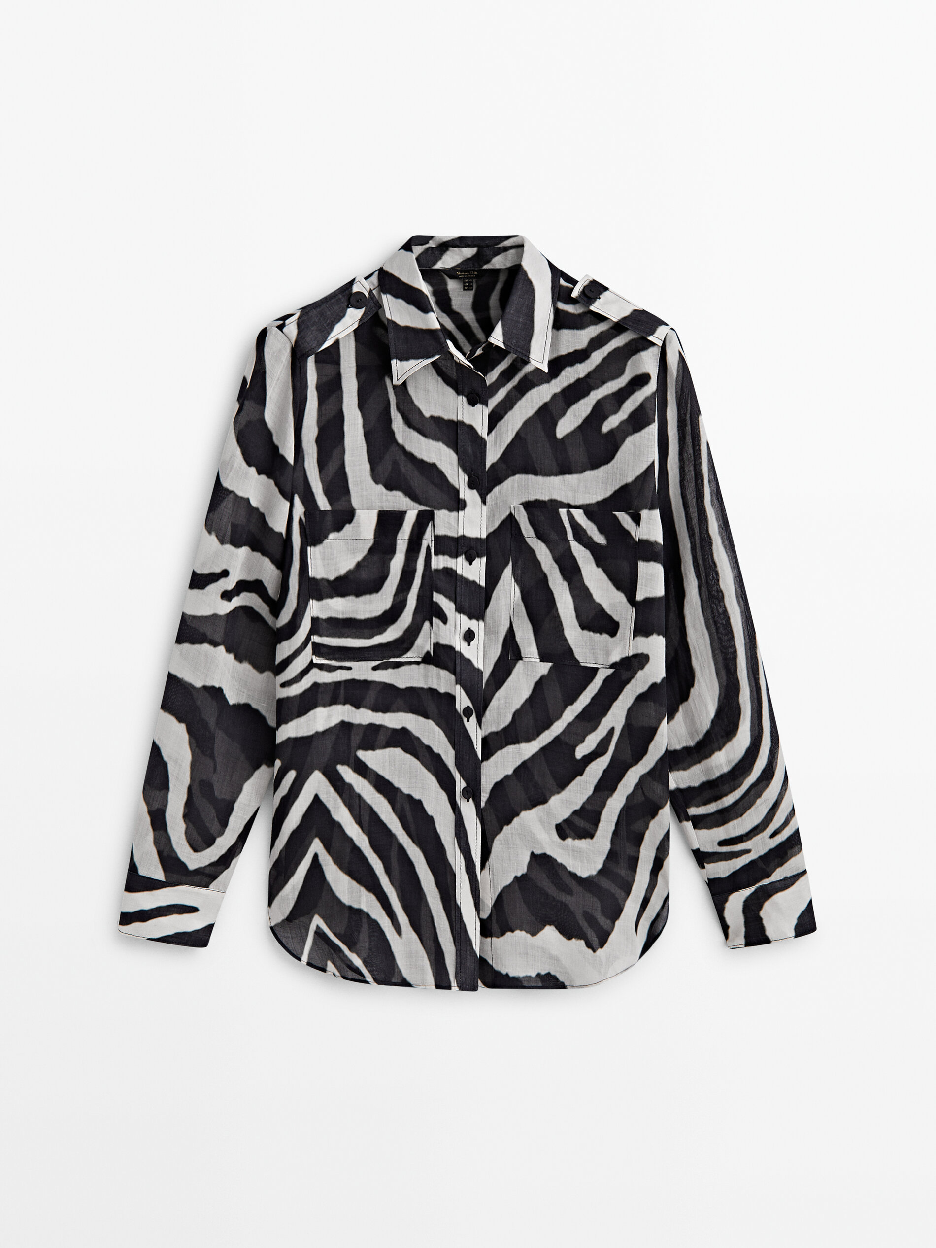 Camisa Ramio com estampa de zebra - PRETA