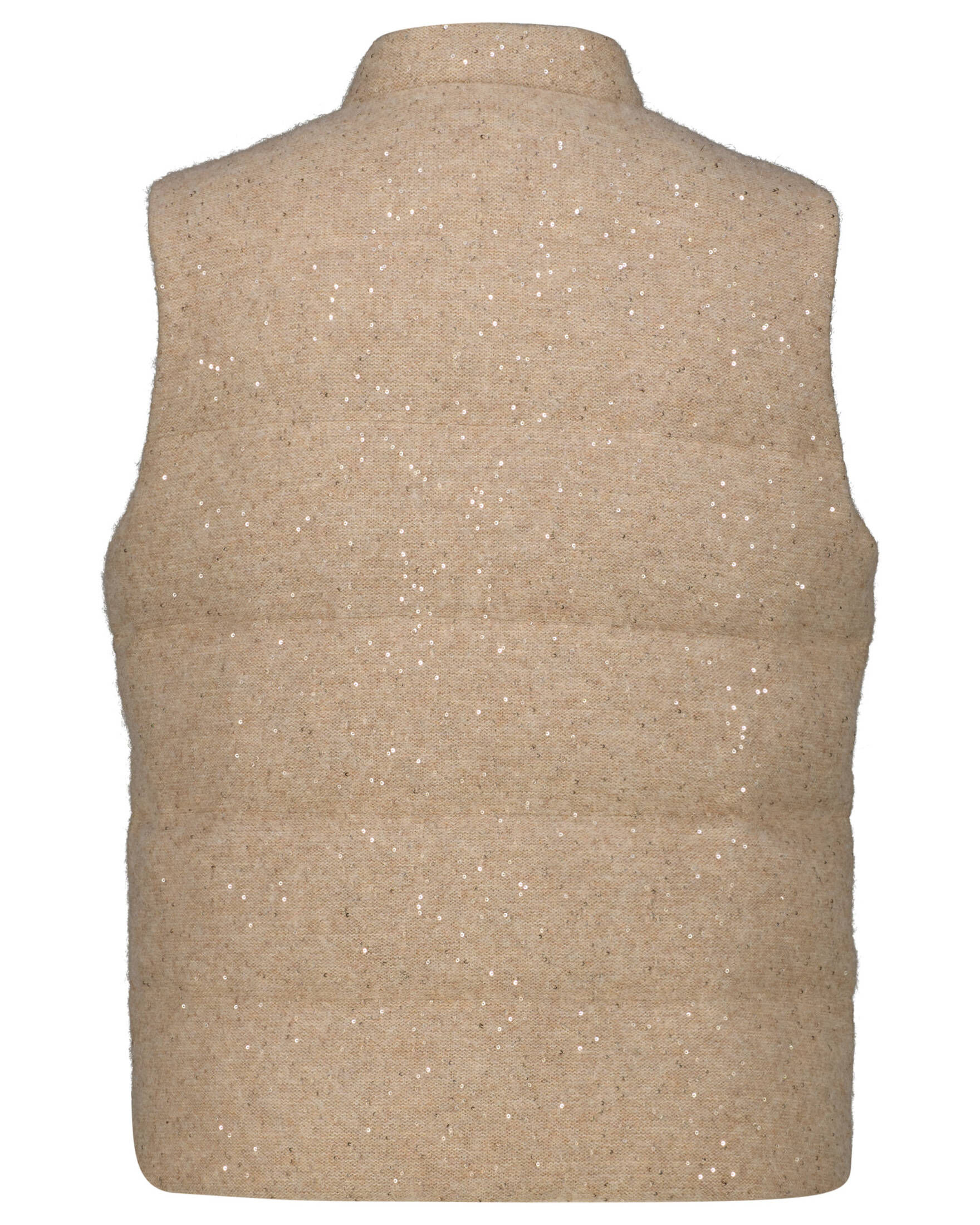 Fabiana Filippi| Damen Daunenweste mit Kaschmir und Seide SEQUINED YARN WOVEN FABRIC DOWN VEST