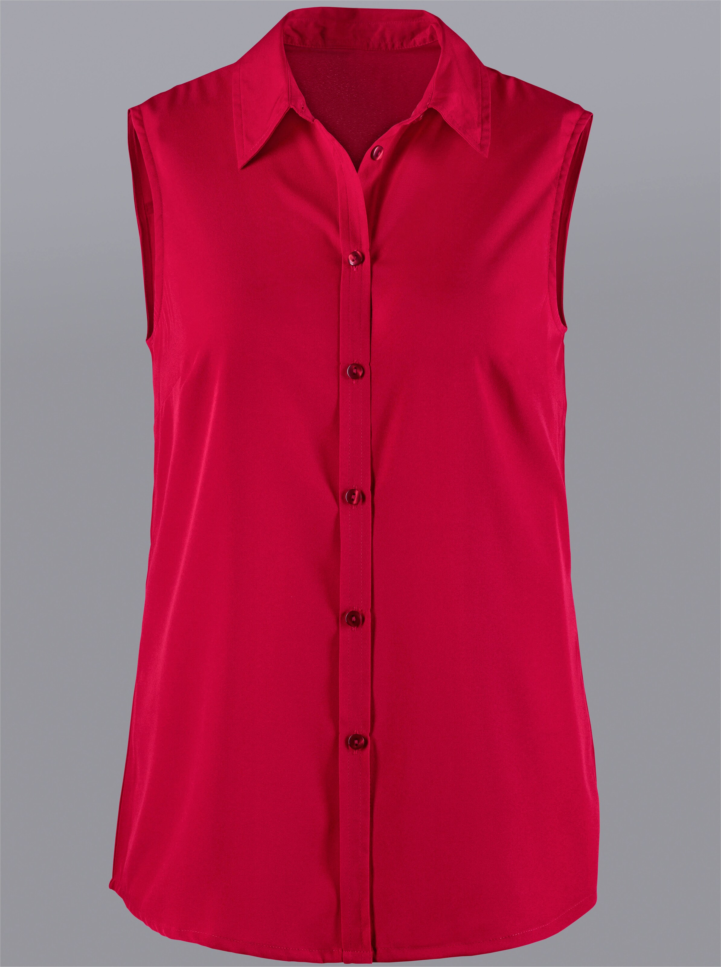 Ärmellose Bluse mit Hemdkragen