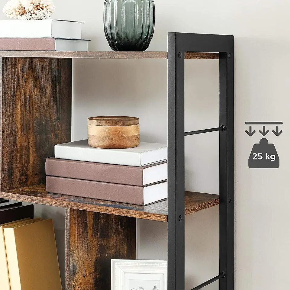 Bobbel Home - Boekenkast - 5 Planken - Hout - Bruin