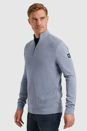Vanguard Trui Half Zip Structuur Blauw VKW2502305-5407 kopen