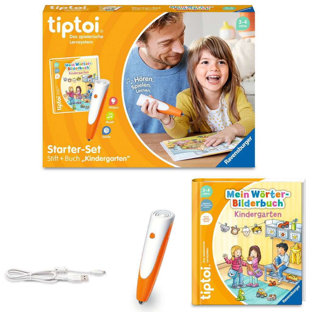 Ravensburger Spiel tiptoi® Starter-Set: Stift und Wörter-Bilderbuch Kindergarten