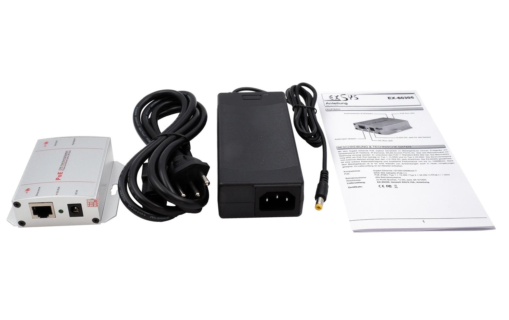 PoE Injector EX-60305<br>Gigabit-PoE-Injektor