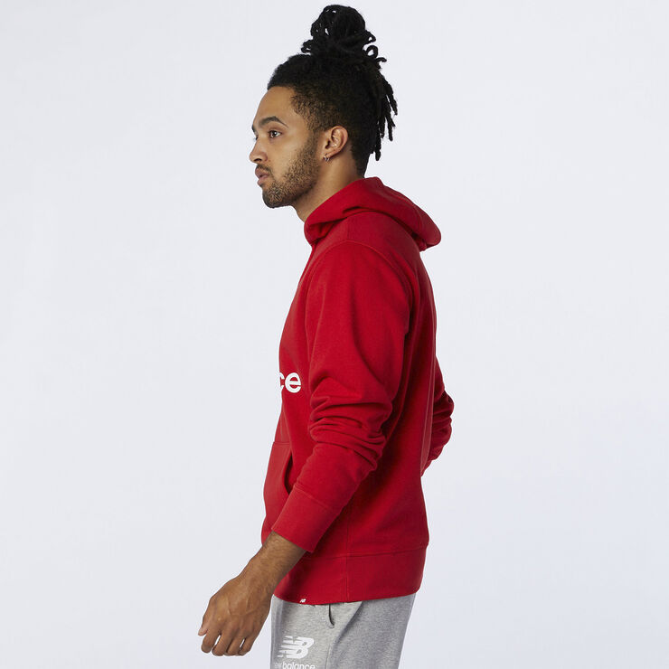 New Balance Essentials Stacked Logo hættetrøje Rød