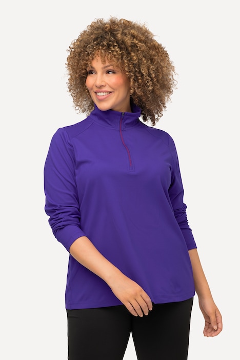Thermo-Shirt, Stehkragen, Zipper, Langarm