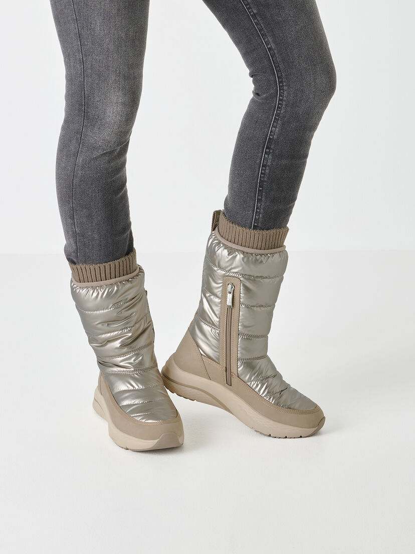 Enkellaarsje - beige warme voering