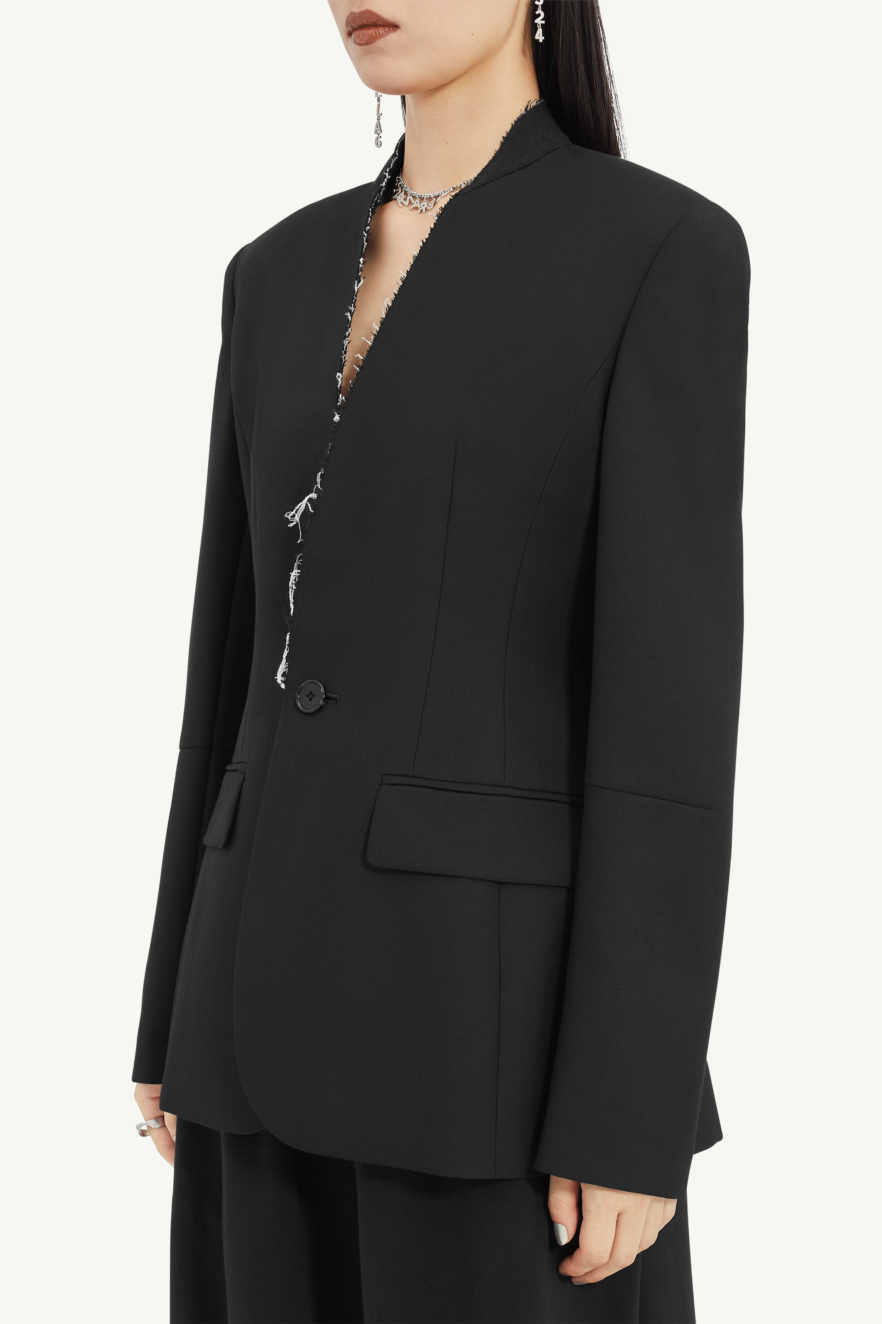 Veste de costume sans col